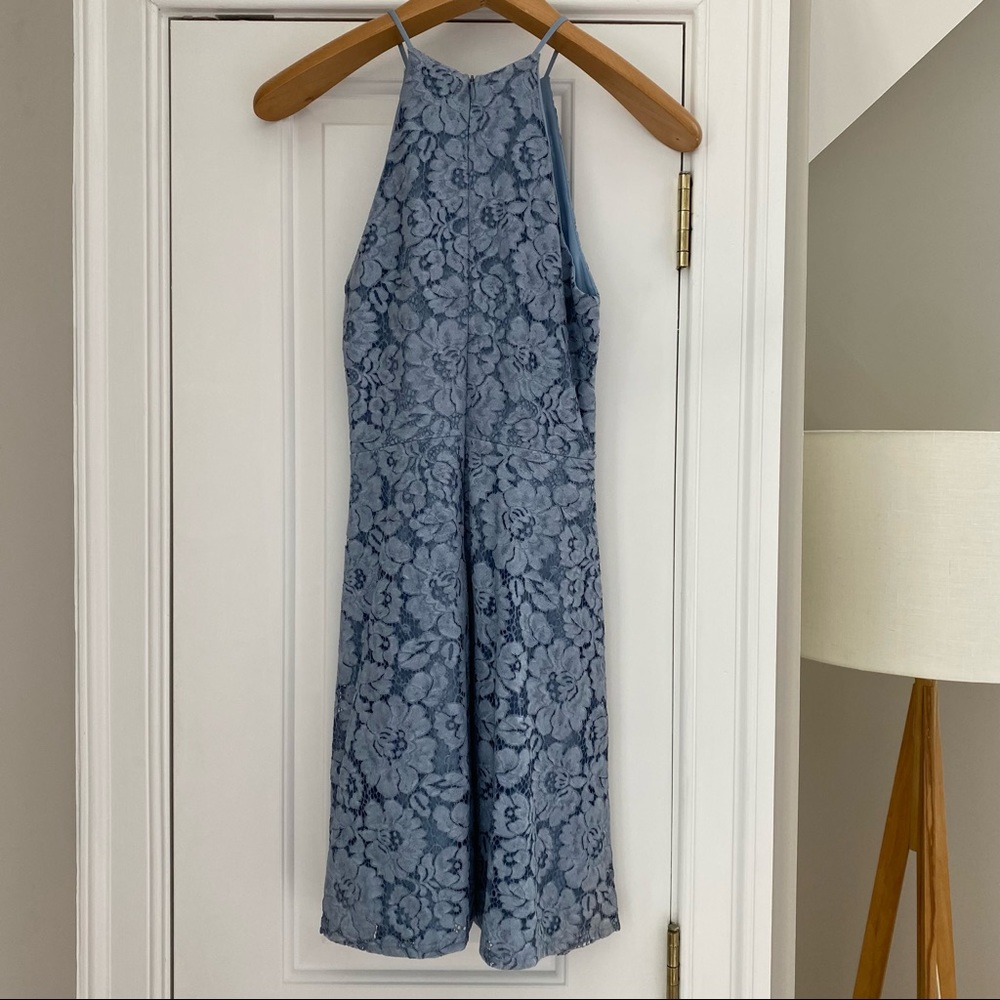 AQUA Light Blue Lace Dress - Picture 4 of 4